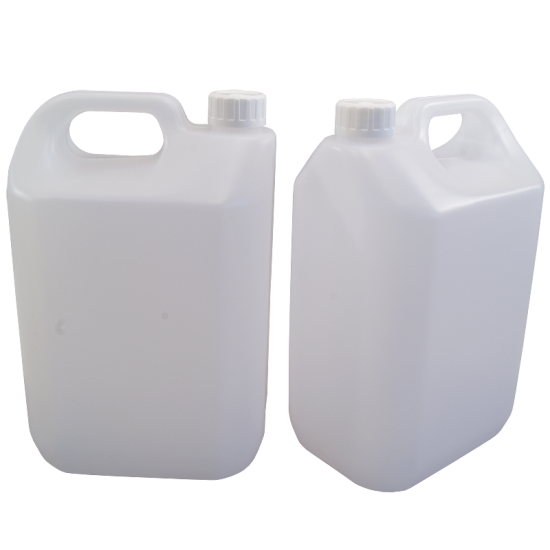 Jerrycan Style Plastic Bottle With Handle - 5 Litre / 1 Gallon - Pack Of 2