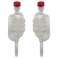 6 Chamber Bubbler Airlock With Cap - Pack of 2