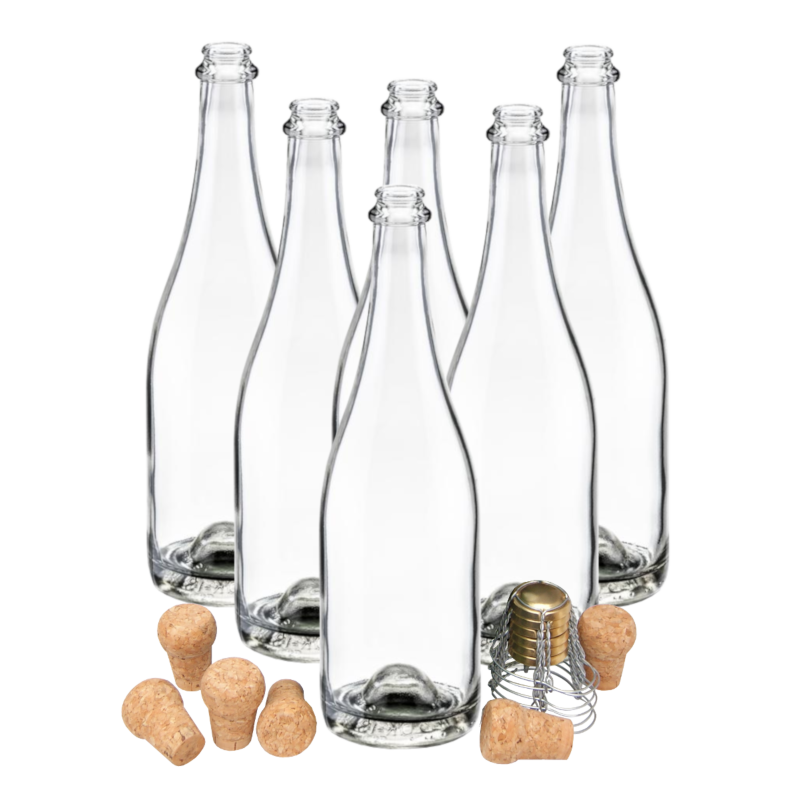 Download Pack Of 6 Champagne Bottles With Traditional Corks & Cages Yellowimages Mockups