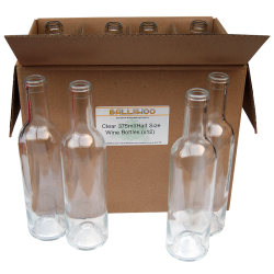 375ml Half Size Clear Wine Bottles  - Box of 12