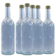 750ml Clear Glass Screw Cap Bottles - Spirit / Mineral Water / Juice - Pack Of 9