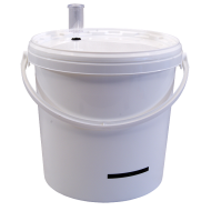 10 Litre Food Grade Plastic Bucket With Lid, Airlock and LCD Temperature Indicator