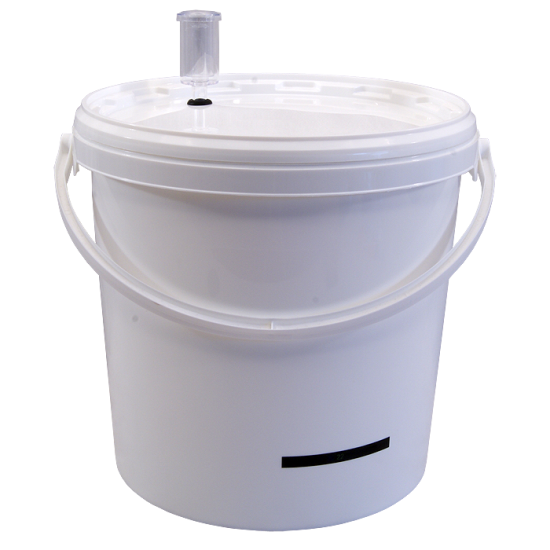 10 Litre Food Grade Plastic Bucket With Lid, Airlock and LCD Temperature Indicator