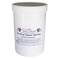 VinClasse No Rinse Cleaner & Sanitiser - Sodium Percarbonate - 1kg - For Winemaking And Brewing