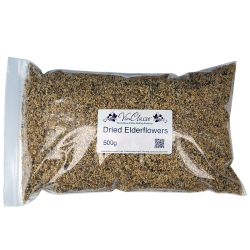 Dried Elderflowers - 500g Bag - Shelled (Without Stems)