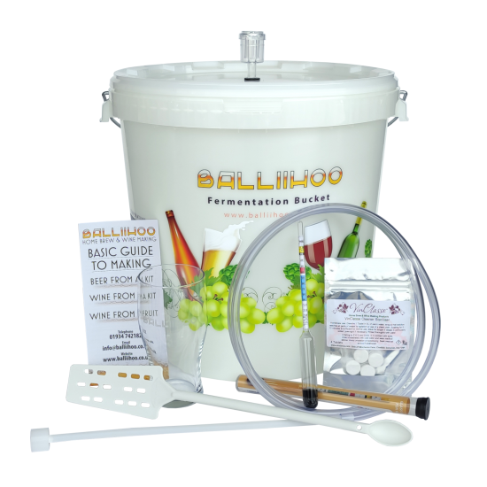 Balliihoo Basic Homebrew Starter Equipment Kit - For 40 Pints of Beer Or Cider