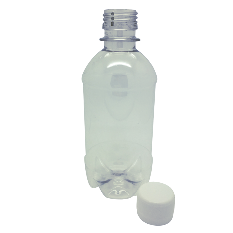 330ml Clear Pet Plastic Bottles With White Caps Pack Of 70 The