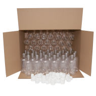 330ml Clear PET Plastic Bottles With White Caps - Pack of 70