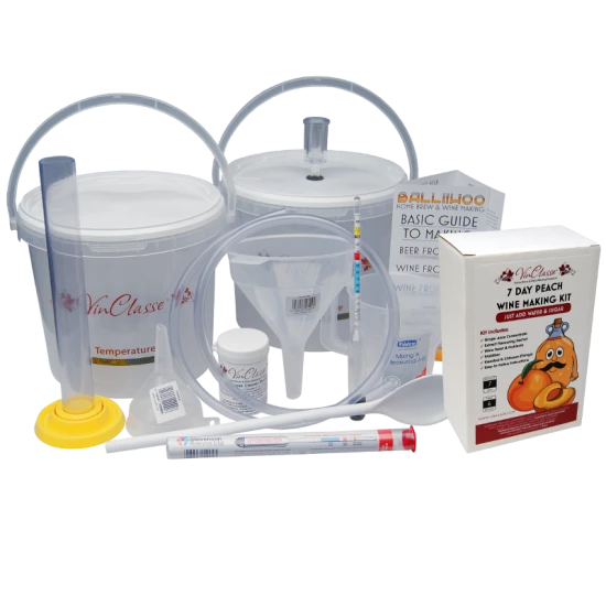 6 Bottle Wine Making Equipment & Peach Wine Kit