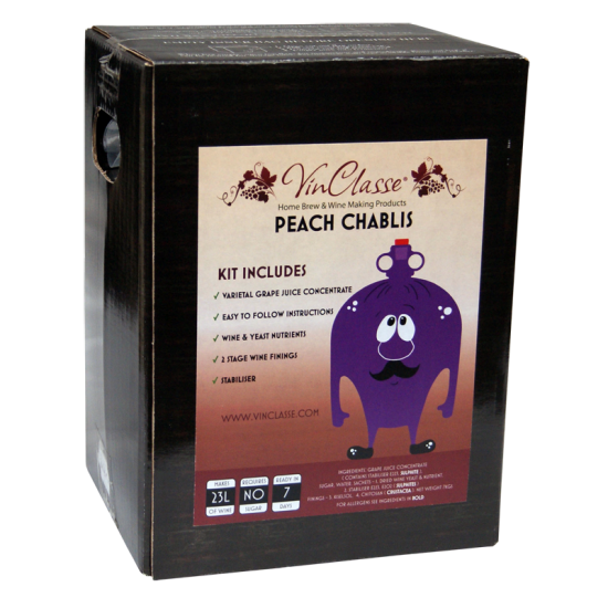 VinClasse Wine Kit - Peach Chablis - 23L / 30 Bottle - 7 Day Kit