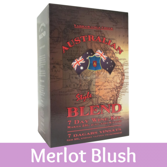 Australian Blend - Merlot Blush Rose Wine Kit - 30 Bottle - Seven Day Kit
