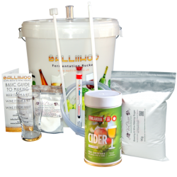 Balliihoo Basic Starter Equipment Kit - With 40 Pint Cider Ingredients & 1Kg Brewing Sugar
