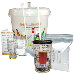 Balliihoo Basic Starter Equipment Kit - With 40 Pint Bitter & 1Kg Brewing Sugar