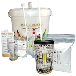Balliihoo Basic Starter Equipment Kit - With 40 Pint Pilsner Lager & 1Kg Brewing Sugar