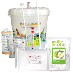Balliihoo Basic Starter Equipment Kit - With 40 Pint Cider Ingredients & 1Kg Brewing Sugar
