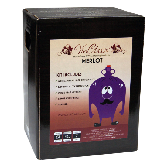 VinClasse Wine Kit - Merlot - 23L / 30 Bottle - 7 Day Kit