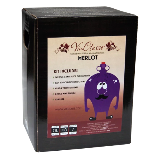 VinClasse Wine Kit - Merlot - 23L / 30 Bottle - 7 Day Kit