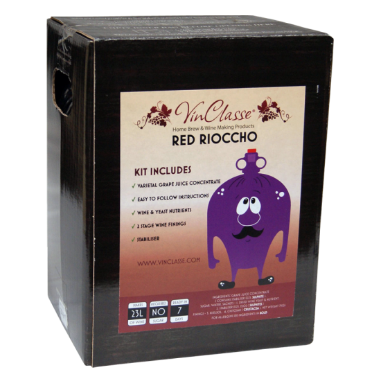 VinClasse Wine Kit - Red Rioccho - 23L / 30 Bottle - 7 Day Kit 