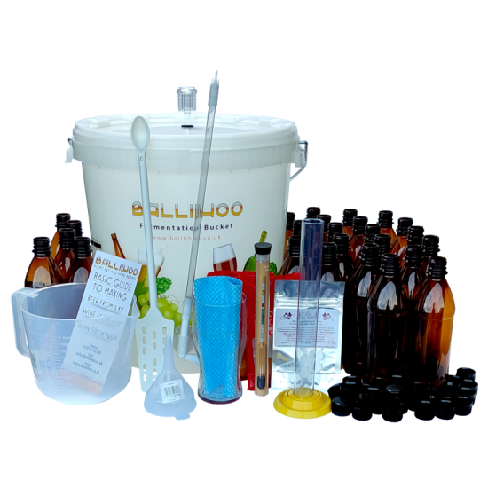 Balliihoo Complete Equipment Starter Set For Beer Kits - With Bottles