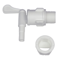 Lever Tap With Back Nut - Narrow Spout For Bottling Stick - Quickserve Tap