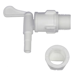 Lever Tap With Back Nut - Narrow Spout For Bottling Stick - Quickserve Tap