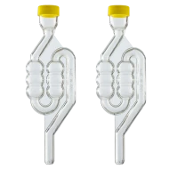 6 Chamber Bubbler Airlock With Cap - Pack of 2
