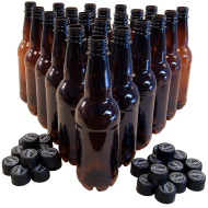 500ml PET Amber Beer Bottles- Coopers - Pack of 24