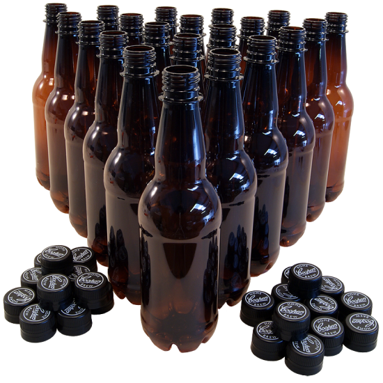 500ml PET Amber Beer Bottles- Coopers - Pack of 24
