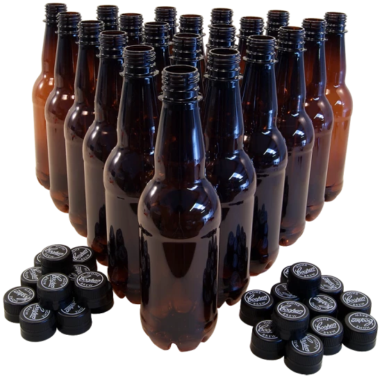 500ml PET Amber Beer Bottles- Coopers - Pack of 24