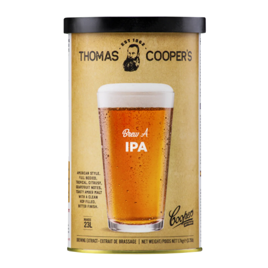 Coopers Brew A - American IPA - 1.7kg - 40 Pint - Single Tin Beer Kit