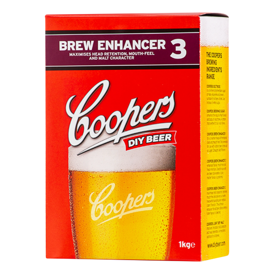 Coopers Brew Enhancer No. 3 - 1kg Box - Spraymalt & Brewing Sugar Blend