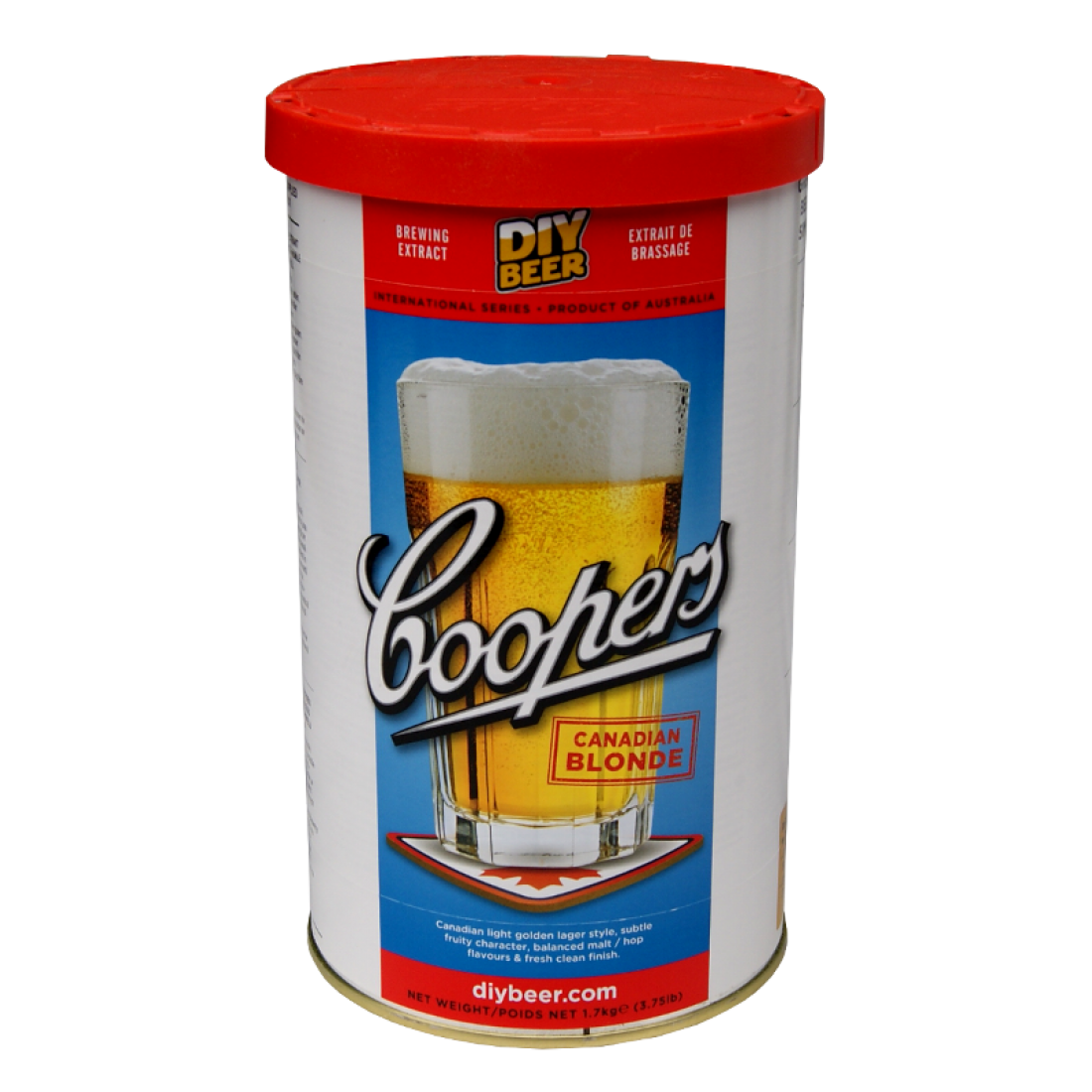 Coopers Canadian Blonde 1.7kg 40 Pint Single Tin Beer Kit The Homebrew