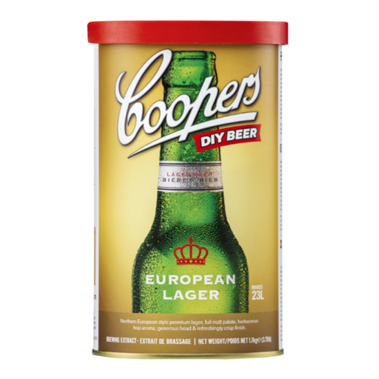 Coopers European Lager - 1.7kg - 40 Pint - Single Tin Beer Kit