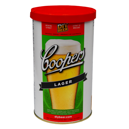 Coopers Australian Lager - 1.7kg - 40 Pint - Single Tin Beer Kit