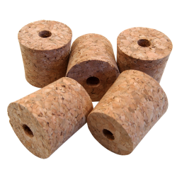 Pack of 5 Bored Cork Bungs To Fit 1 Gallon Demijohn