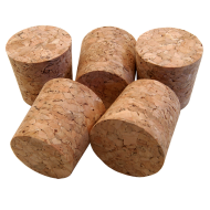 Pack of 5 Solid Cork Bungs To Fit 1 Gallon Glass Demijohn