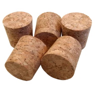 Pack of 5 Solid Cork Bungs To Fit 1 Gallon Glass Demijohn