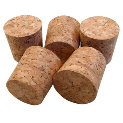 Pack of 5 Solid Cork Bungs To Fit 1 Gallon Glass Demijohn