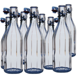 500ml Costalata Clear Glass Swing Top Bottles - Box Of 8