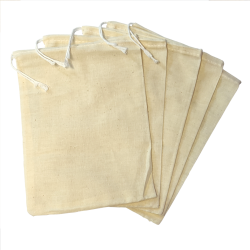 Reusable Hop Boiling Bags - Cotton Drawstring - Pack Of 5