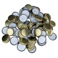 1000 Gold Crown Caps - 26mm - For Standard Beer Bottles