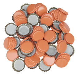 1000 Orange Crown Caps - 26mm - For Standard Beer Bottles