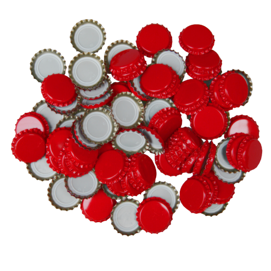 1000 Red Crown Caps - 26mm - For Standard Beer Bottles