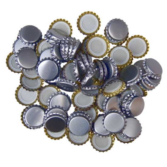 1000 Silver Crown Caps - 26mm - For Standard Beer Bottles