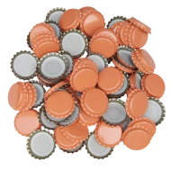 250 Orange Crown Caps - 26mm - For Beer Bottles