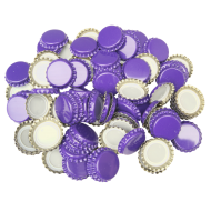 100 Purple Crown Caps - 26mm - For Beer Bottles