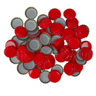 250 Red Crown Caps - 26mm - For Beer Bottles