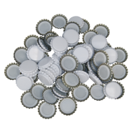 250 White Crown Caps - 26mm - For Beer Bottles