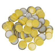 250 Yellow Crown Caps - 26mm - For Beer Bottles