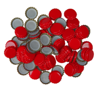 100 Red Crown Caps - 26mm - For Beer Bottles